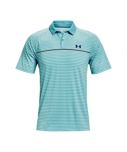 Under Armour Iso-Chill Hollen Mens Blue/White Golf Polo Shirt