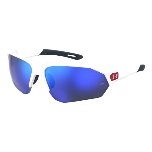 Under Armour , Matte White/Blue Multilayer Sunglasses ,White unisex, Sizes: ONE
