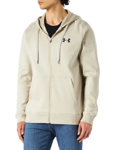 Under Armour Men Rival Fitted Full Zip Warm-Up Top - Khaki