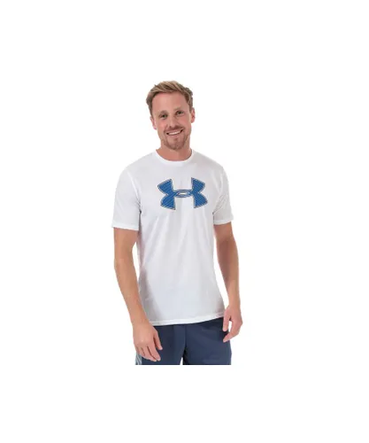 Under Armour Mens Big Logo T-Shirt in White Cotton
