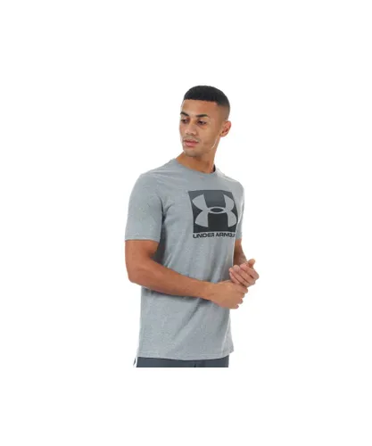 Under Armour Mens Boxed Sportstyle Short Sleeve T-Shirt in Grey Cotton