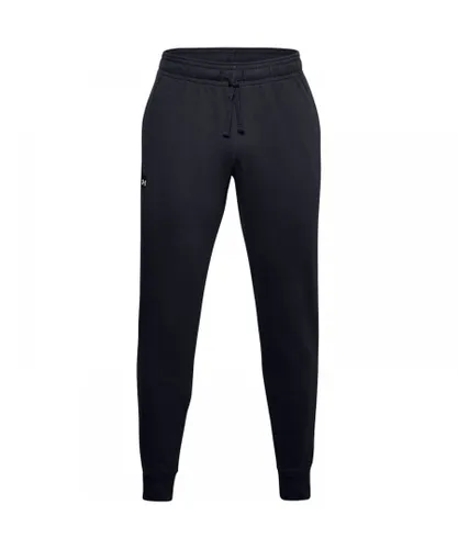 Under Armour Mens Rival Jogging Bottoms (Black/Onyx White)