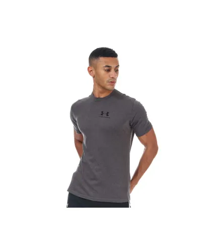 Under Armour Mens Sportstyle Left Chest Short Sleeve T-Shirt in Grey Cotton
