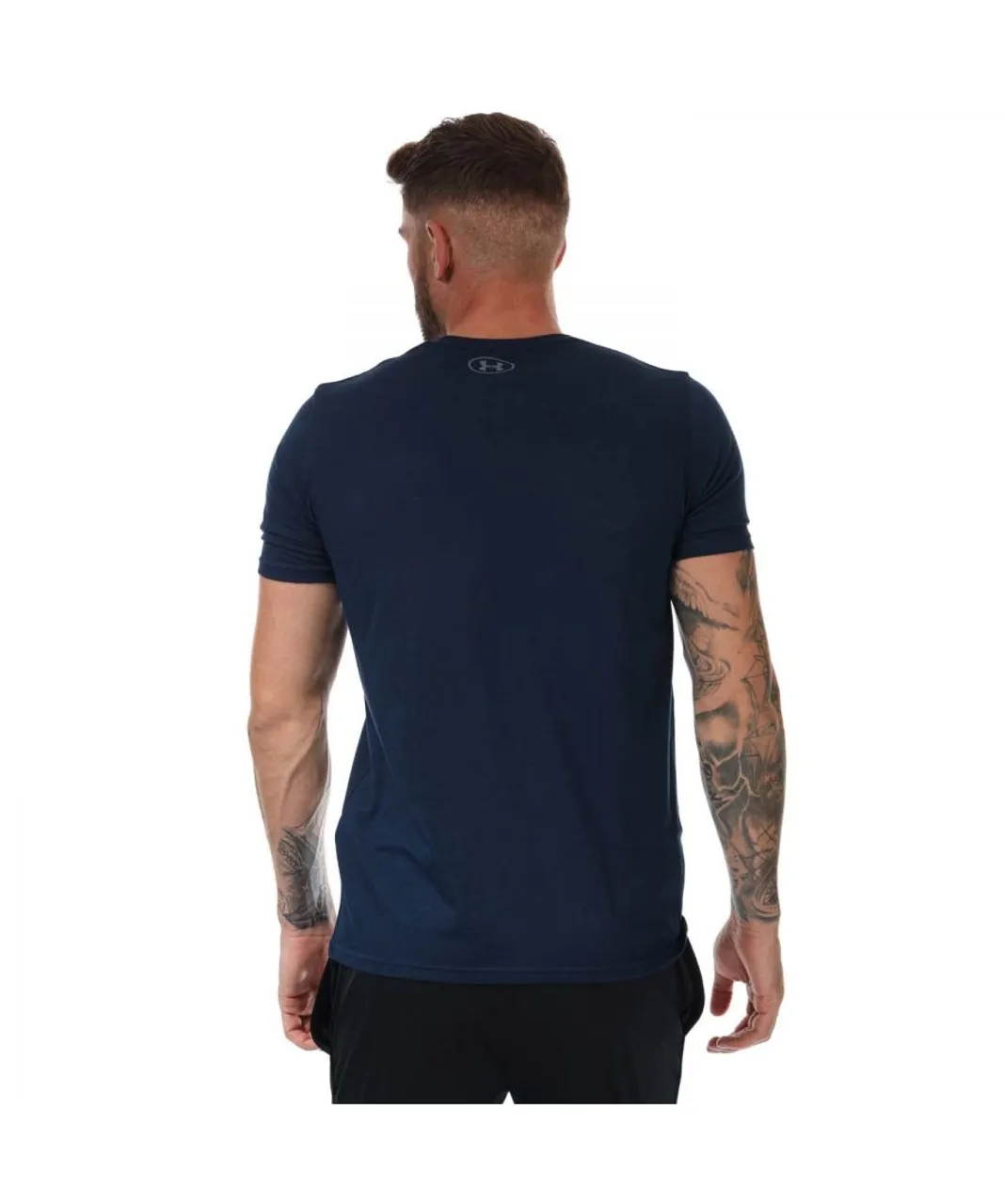 Under Armour Mens Sportstyle Left Chest Short Sleeve T-Shirt in Navy Cotton