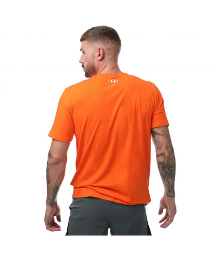 Under Armour Mens UA GL Foundation T-Shirt in Orange Cotton