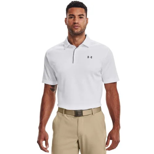 Under Armour Mens UA Golf Tech Polo Shirt - White - 3XL