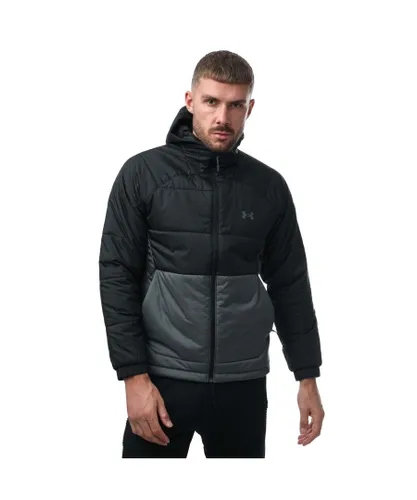 Under Armour Mens UA Storm Insulate Hooded Jacket in Black Grey