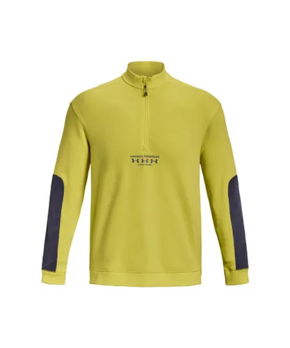 Under Armour Mens UA Storm Run Trail Half Zip Sweatshirt in Yellow