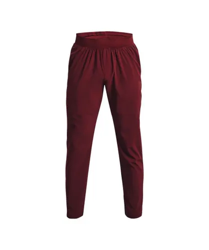 Under Armour Mens UA Stretch Woven Pants in Red
