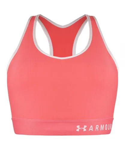 Under Armour Mid Keyhole Womens Pink Sports Bra