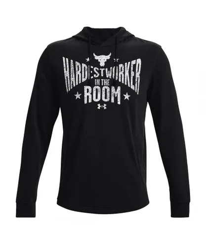 Under Armour Project Rock Mens Black Terry Hoodie