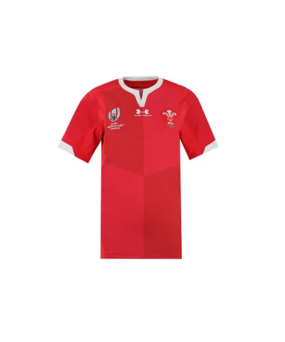 Under Armour Rugby World Cup Fitted Short Sleeve Red Mens T-Shirt 1341597 609 Nylon