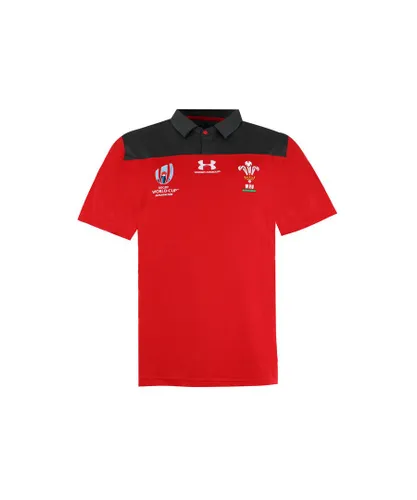 Under Armour Rugby World Cup Loose Short Sleeve Red Mens Polo Shirt 1341608 600