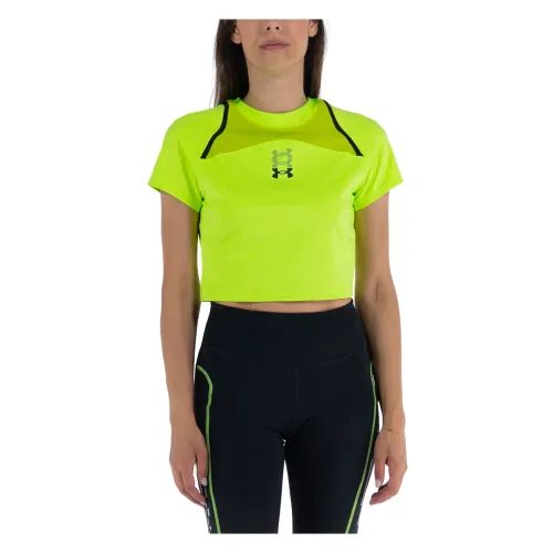 Under Armour , Run Anywhere Crop Top ,Yellow female, Sizes: