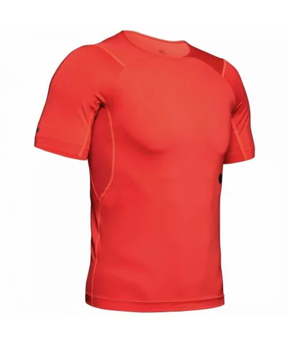 Under Armour Short Sleeve Red Mens Rush Compression T-Shirt 1327644 646