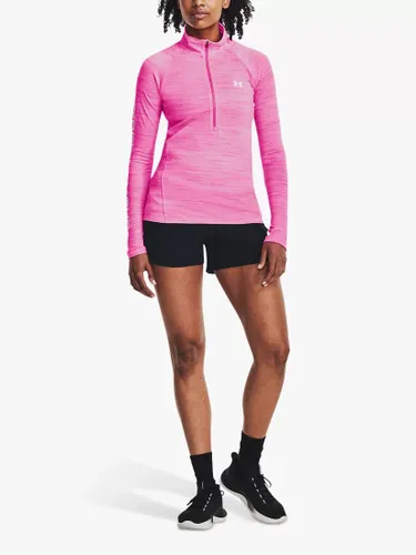 Under Armour Techâ„¢ Evolved Core Â½ Zip Long Sleeve Gym Top - Rebel Pink/White - Female