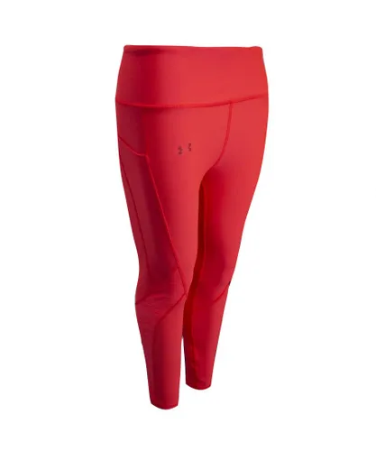 Under Armour Womens C&S Jacquard Ankle Crop Leggings Tight 1351709 628 - Red Textile