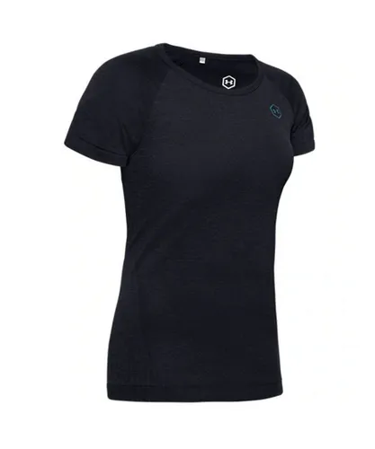 Under Armour Womens Rush Seamless T-Shirt Training Top 1351602 001 - Black Nylon