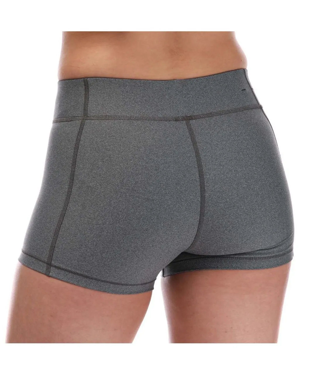 Under Armour Womenss HeatGear Mid Rise Shorts in Grey