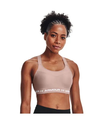 Under Armour Womenss High Crossback Sports Bra in Pink