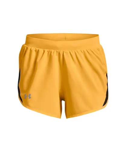 Under Armour Womenss UA Fly-By 2.0 Shorts in Yellow