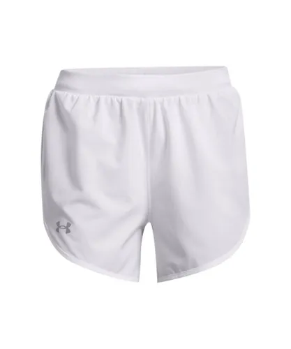 Under Armour Womenss UA Fly By Elite 3 Inch Shorts in White
