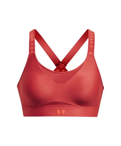 Under Armour Womenss UA Infinity High Sports Bra in Red