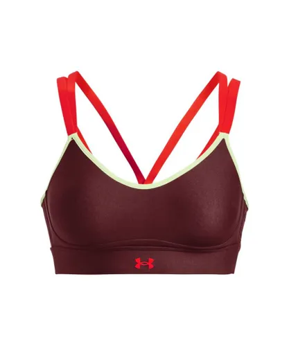 Under Armour Womenss UA Infinity Low Strappy Sports Bra in Red