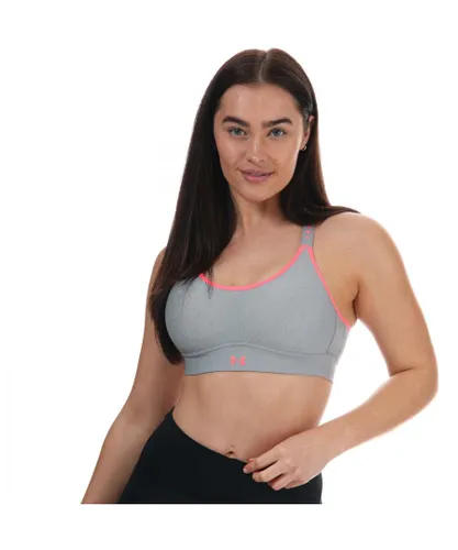 Under Armour Womenss UA Infinity Mid Heather Cover Sports Bra in Grey