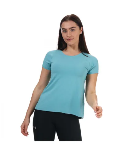 Under Armour Womenss UA Iso-Chill Run T-Shirt in Blue Nylon