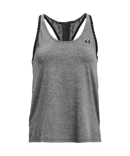 Under Armour Womenss UA Knockout Mesh Back Tank in Grey