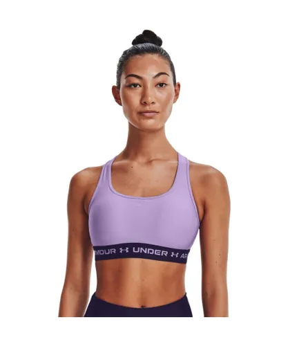 Under Armour Womenss UA Mid Crossback Sports Bra in Purple