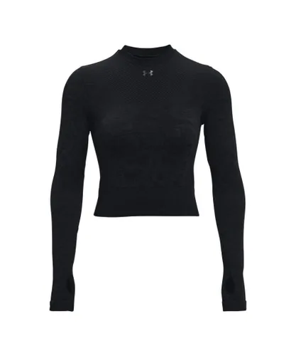 Under Armour Womenss UA Rush HG Seamless Long Sleeve Top in Black