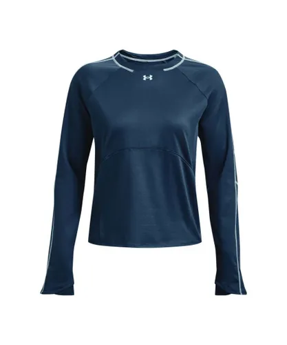 Under Armour Womenss UA Train Cold Weather Crew Neck LS Top in Blue