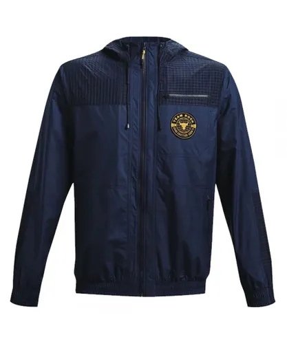 Under Armour x Project Rock Mens Woven Layer Jacket - Navy