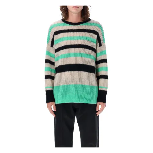 Undercover , Stripes Knit Sweater ,Beige male, Sizes: