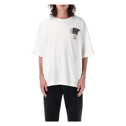 Undercover , White Labels Tee Crew-neck T-Shirt ,White male, Sizes: