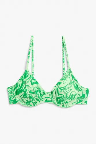 Underwire bikini bra - Green