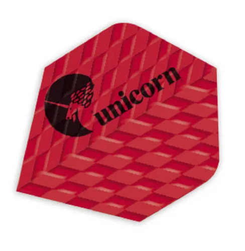 Unicorn Dart Flights | Textured Wave Red Design | Fin Shape