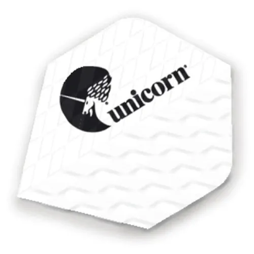 Unicorn Dart Flights | Textured Wave White Design |