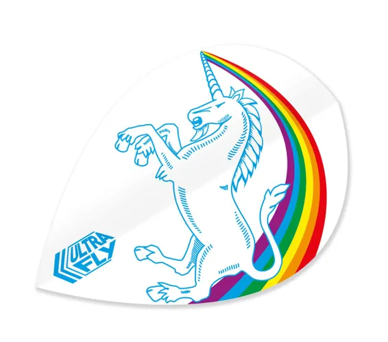 Unicorn UltraFly Dart Flights | Rainbow Unicorn Design |