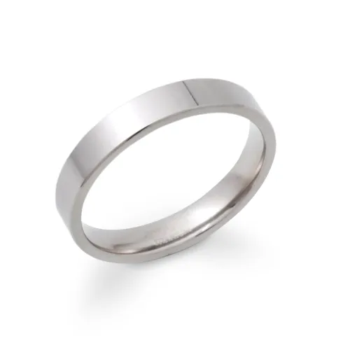 Unique & Co Polished 4mm Titanium Ring