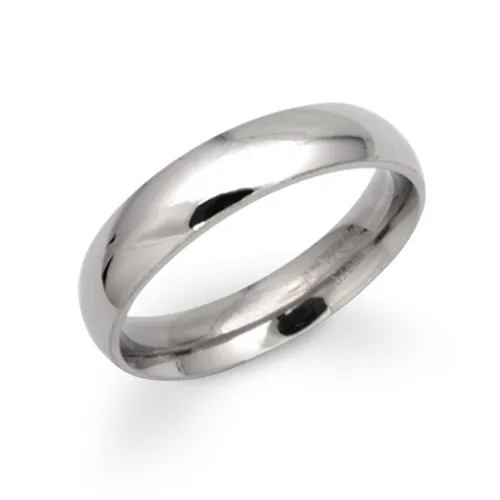 Unique & Co Steel Polished Ring 5mm