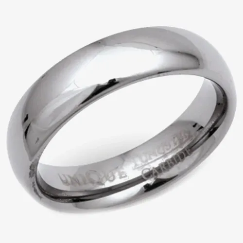 Unique Mens Tungsten Carbide Polished 6mm Ring TUR-8-60