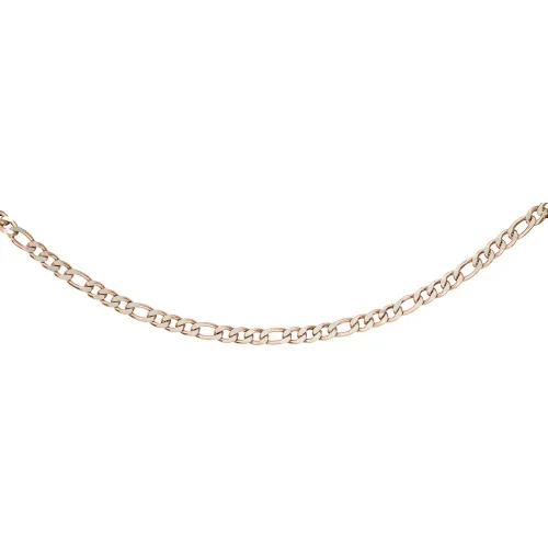 Unique Stainless Steel 7mm Figaro Necklace with Polished Rose Plating