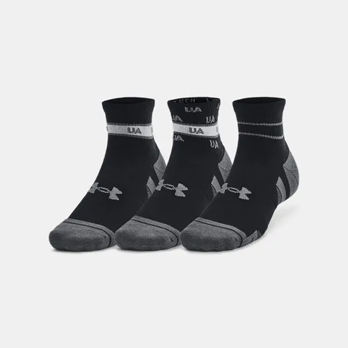 Unisex  Under Armour  Performance Tech 3-Pack Q Under Armour rter Socks Black / Black / Castlerock