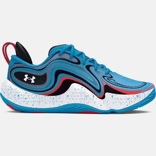 Unisex  Under Armour  Spawn 6 Basketball Shoes Capri / Red Solstice / White