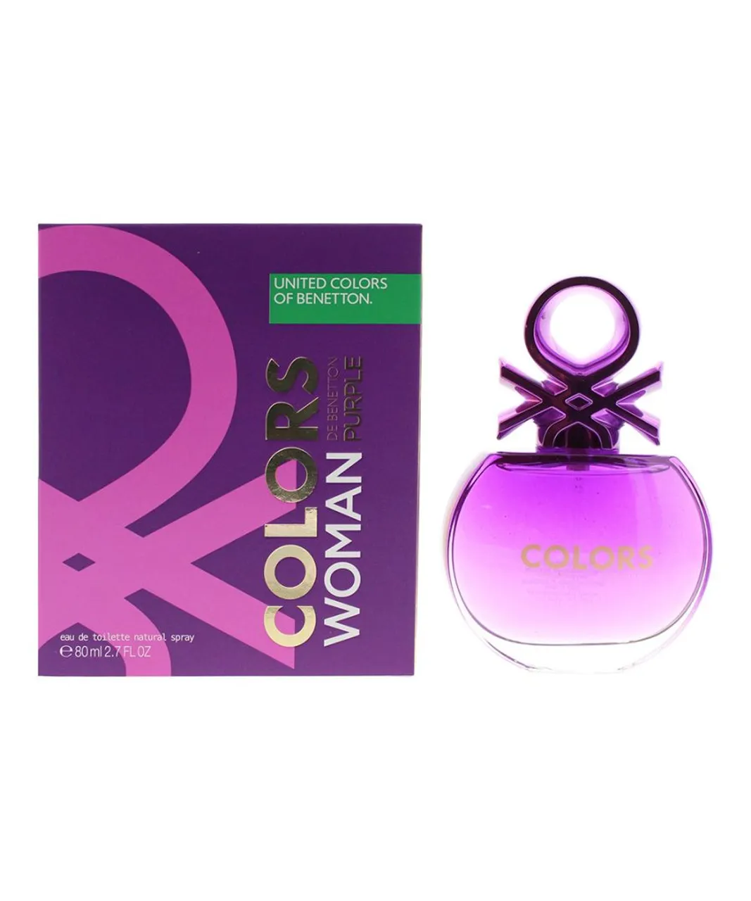 United Colors Of Benetton Womens - de Purple Eau de Toilette 80ml Spray For Her - One Size