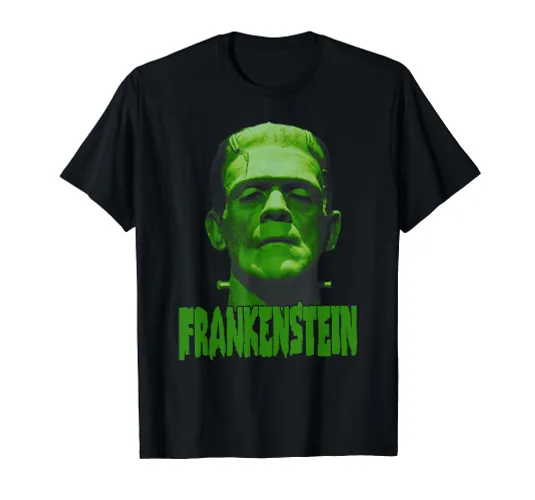 Universal Monsters Frankenstein Dark Portrait T-Shirt