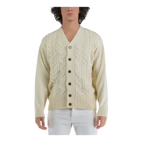 Universal Works , Cardigans ,Beige male, Sizes: